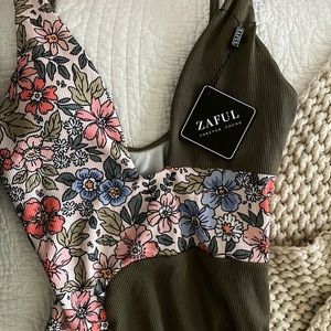 Deep V one piece- NWT